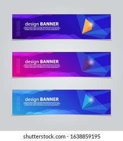 three wavy web banners header vector design. with Liquid color background.Fluid gradient shapes composition