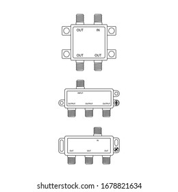 Three Way Coaxial Cable Splitters