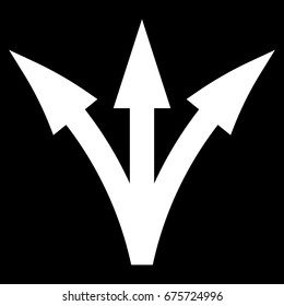 Three way direction arrow icon .