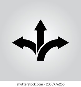 Three way icon. Navigation. location. GPS elements pack symbol template for graphic and web design collection logo vector illustration
