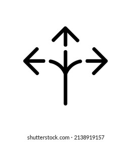 Three way icon. Navigation. location. GPS elements pack symbol template for graphic and web design collection logo vector illustration