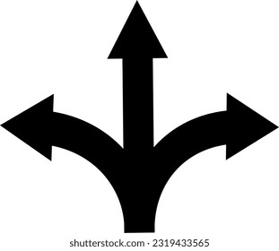 Three way icon. Navigation. location. GPS elements pack symbol template for graphic and web. Replaceable vector design.