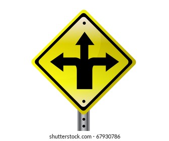 Three way road Images, Stock Photos & Vectors | Shutterstock