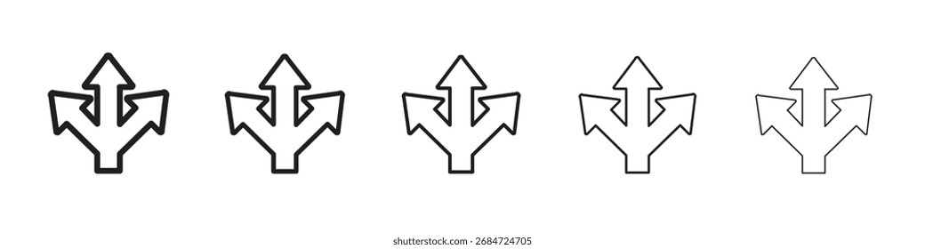 Ilustração de vetor de ícone de três formas isolada