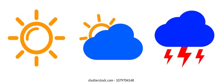 Three weather icons – stock vector