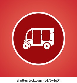 Three Wheeler Auto Rickshaw Icon