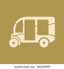 Three Wheeler Auto Rickshaw Icon. Eps-10.