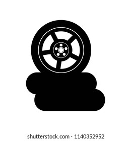 Three Wheels icon vector icon. Simple element illustration. Three Wheels symbol design. Can be used for web and mobile.