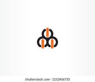 three wheels vector icon shape logo icon