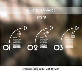 three white arcs. infographic concept.