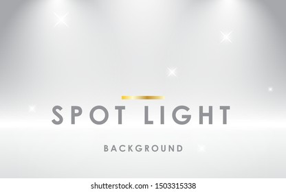 Three white spot light background with star light.