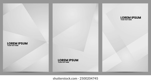 Three white squares with geometric shapes and the text in the center.