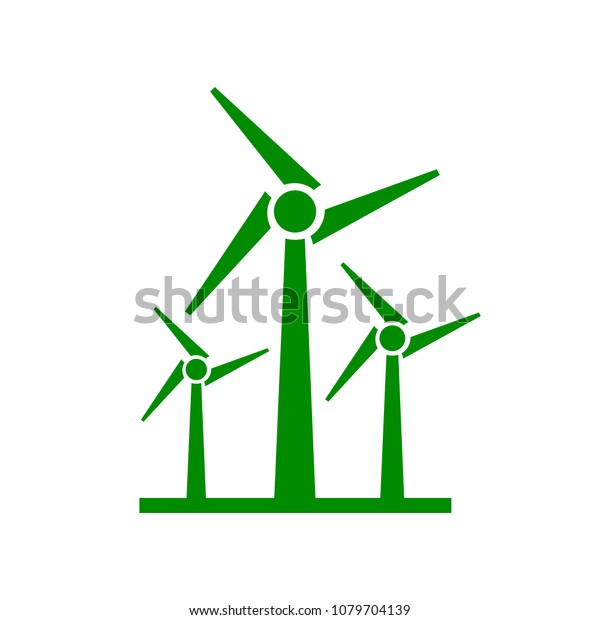 Three Wind Turbine Stock Vector Stock Vector (Royalty Free) 1079704139 ...