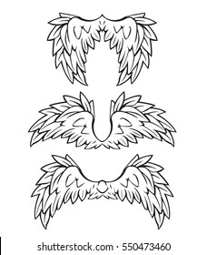 Three Wings Vector Illustration Stock Vector (Royalty Free) 550473460 ...