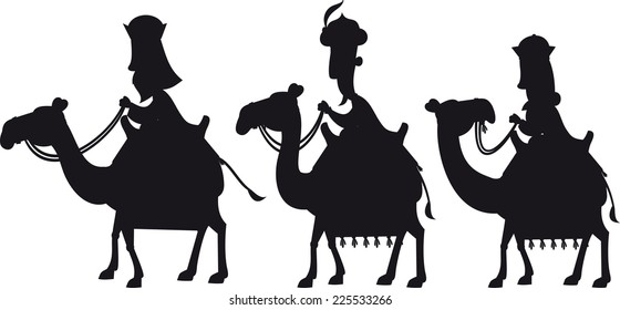 Three Wise kings silhouettes