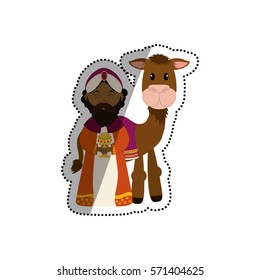 Three wise man cartoon icon vector illustration graphic design