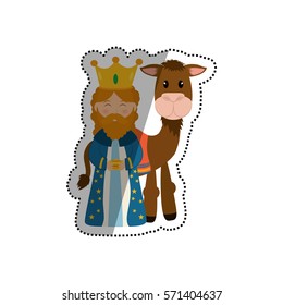 Three wise man cartoon icon vector illustration graphic design