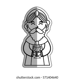 Three wise man cartoon icon vector illustration graphic design