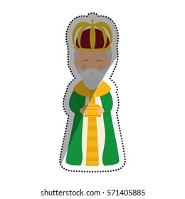 Three wise man cartoon icon vector illustration graphic design