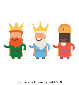 Three wise man, vector illustration design. Three wise men collection.