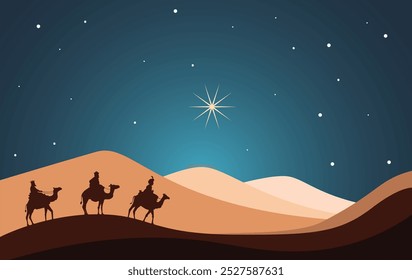 The Three Wise Men in the desert