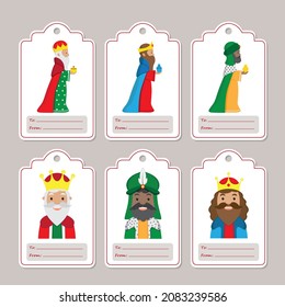 Three Wise Men labels. Space for text