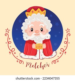 Three wise men Melchior Gaspar Balthazar christmas background template card