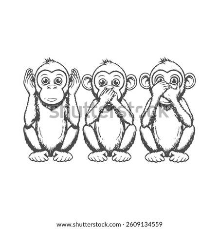 The Three Wise Monkeys See No Evil, Hear No Evil, Speak No Evil