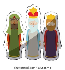 The three wisemen cartoon design