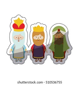 The three wisemen cartoon design