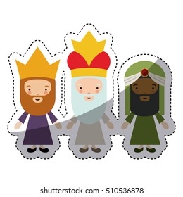 Three Wisemen Cartoon Design Stock Vector (Royalty Free) 510536878 ...