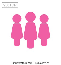Three women icon vector