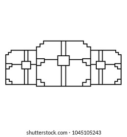 three wooden pixelated chest treasure game