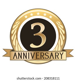 Three Year Anniversary Seal