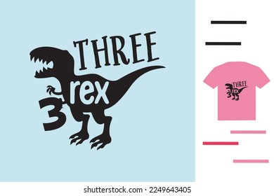 Diseño de camisetas de tres años