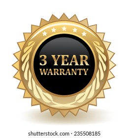 Three Year Warranty Badge