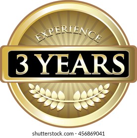 Three Years Experience Gold Award