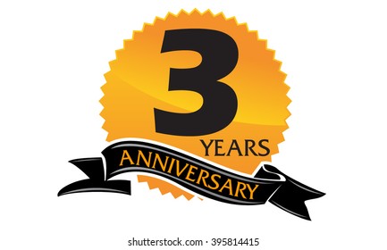 Three Years Ribbon Anniversary 