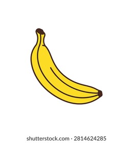 Three yellow bananas fruit closeup view
