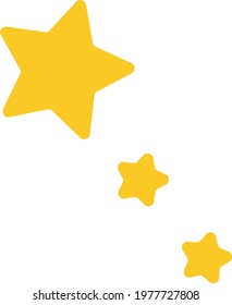 three yellow stars vector image of a star star