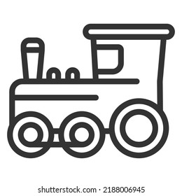 Three-axle steam locomotive - background, white, web, illustration, symbol, sign, icon, outline