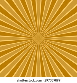 Three-color abstract background of golden rays