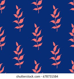 Three-color floral seamless pattern.
