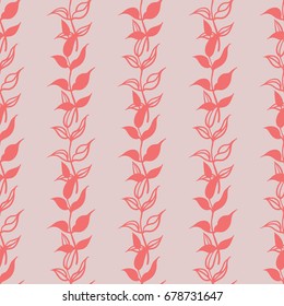 Three-color floral seamless pattern.