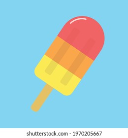 A three-color summer popsicle icon 