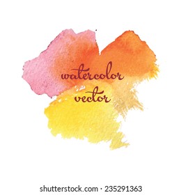 Three-color  watercolor texture. Vector illustration 