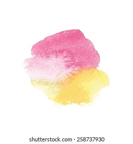 Three-color  watercolor texture. Vector illustration.