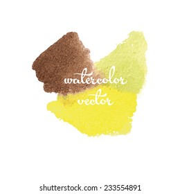 Three-color  watercolor texture. Vector illustration.1