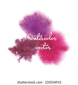 Three-color  watercolor texture. Vector illustration.4