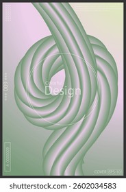 Three-dimensional 3D gradient line design.A plastic wavy curve. A design element for a poster, banner, flyer, cover, brochure and creative idea